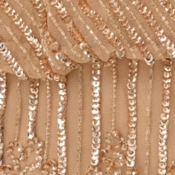 Adrianna Papell Hand-Beaded Illusion Long Column Blouson Gown In Champagne Gold -Cheap Vesta Gleam Store AP1E209335 AQ298 Regular Alternate