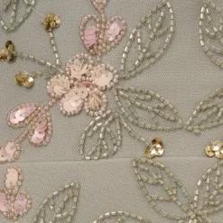 Adrianna Papell Beaded Midi Dress With Sheer Ruffled Sleeves In Frosted Sage -Cheap Vesta Gleam Store AP1E209508 AG484 Regular Alternate