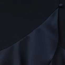 Adrianna Papell Satin Crepe High/Low Gown With Button Details In Dark Navy -Cheap Vesta Gleam Store AP1E209529 AV410 Regular Alternate