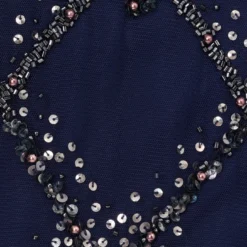 Adrianna Papell Hand-Beaded Blouson Long Gown With Flutter Sleeves In Light Navy -Cheap Vesta Gleam Store AP1E209547 AT412 Regular Alternate 95fc3704 534d 4d99 bed4 17f6ea89ca53