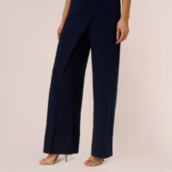 Adrianna Papell Beaded One-Shoulder Matte Jersey Jumpsuit In Midnight -Cheap Vesta Gleam Store AP1E209618 AB411 Regular Lifestyle