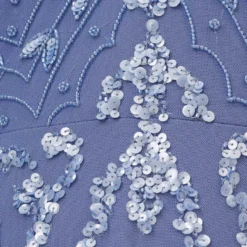 Adrianna Papell Hand-Beaded Ankle-Length Dress In French Blue -Cheap Vesta Gleam Store AP1E209645 AA544 Regular Alternate