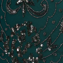 Adrianna Papell Hand-Beaded Ankle-Length Dress In Gem Green -Cheap Vesta Gleam Store AP1E209645 AW303 Regular Alternate