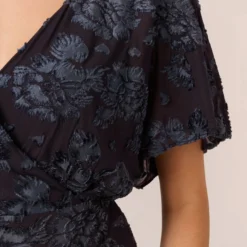 Adrianna Papell Floral Burnout Velvet Long Blouson Gown In Midnight -Cheap Vesta Gleam Store AP1E209986 AB411 Regular Lifestyle