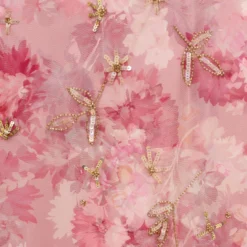 Adrianna Papell Floral-Print And Hand-Beaded Mesh Long Gown In Blush Multi -Cheap Vesta Gleam Store AP1E210055 AM970 Regular Alternate