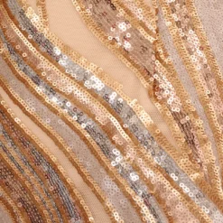 Adrianna Papell One Shoulder Abstract Sequin Gown In Champagne Gold Multi -Cheap Vesta Gleam Store AP1E210092 AR298 Regular Alternate