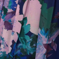 Adrianna Papell Floral-Print Long Shirred Chiffon Gown In Navy Multi -Cheap Vesta Gleam Store AP1E210216 AD411 Regular Alternate