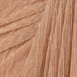 Adrianna Papell Metallic Crinkled Mesh Draped Long Gown In Light Gold -Cheap Vesta Gleam Store AP1E210265 AA267 Regular Alternate