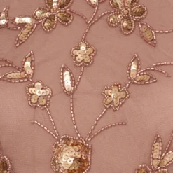 Adrianna Papell Floral Beaded Blouson Tea Length Dress In Stone -Cheap Vesta Gleam Store AP1E210437 AE549 Regular Alternate