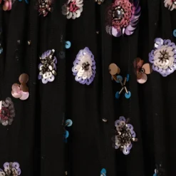 Adrianna Papell Ankle-Length Gown With Multicolor Floral Beading In Black Multi -Cheap Vesta Gleam Store AP1E210500 AC964 Regular Alternate