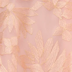 Adrianna Papell Embroidered Fit And Flare Midi Dress With Sheer Neckline In Apricot Ice -Cheap Vesta Gleam Store AP1E210520 AL685 Regular Alternate