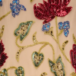 Adrianna Papell Multicolor Floral Beaded Shift Dress In Light Champagne -Cheap Vesta Gleam Store AP1E210539 AE273 Regular Alternate