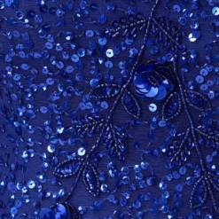 Adrianna Papell Beaded Off The Shoulder Mermaid Gown With Flutter Neck In Ultra Blue -Cheap Vesta Gleam Store AP1E210785 AZ401 Regular Alternate