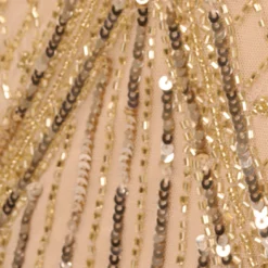 Adrianna Papell Scallop Beaded Cape Column Gown In Gold -Cheap Vesta Gleam Store AP1E210818 AA038 Regular Alternate