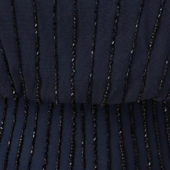 Adrianna Papell Line Beaded Blouson Mermaid Gown With Halter Neckline In Navy Black -Cheap Vesta Gleam Store AP1E210842 AB410 Regular Alternate