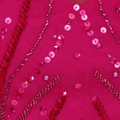 Adrianna Papell Sequin Beaded Cape Dress With Illusion Neckline In Hot Orchid -Cheap Vesta Gleam Store AP1E210846 BA670 Regular Alternate