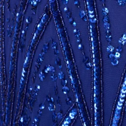 Adrianna Papell Beaded Mermaid Gown With Dolman Sleeves In Ultra Blue -Cheap Vesta Gleam Store AP1E210884 AZ401 Regular Alternate