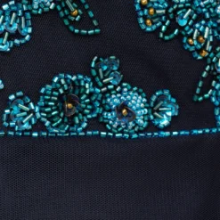 Adrianna Papell Beaded Midi Dress With Tulle Skirt In Midnight Multi -Cheap Vesta Gleam Store AP1E210911 AE489 Regular Alternate