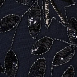 Adrianna Papell Floral Beaded Ankle Length Sleeveless Gown In Navy -Cheap Vesta Gleam Store AP1E211056 AA412 Regular Alternate