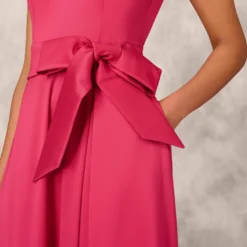 Stretch Mikado Ball Gown With Self Tie Sash In Faded Azalea -Cheap Vesta Gleam Store MD1E206262 AE605 Regular Lifestyle