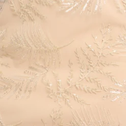 Sequined And Embroidered Midi-Length Sheath Cocktail Dress With Feather Trim In Champagne -Cheap Vesta Gleam Store MD1E207643 AA100 Regular Alternate