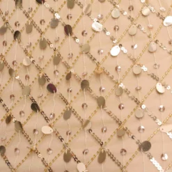 Sequin Beaded Mermaid Gown With Halter Neckline In Gold -Cheap Vesta Gleam Store MD1E207723 AA038 Regular Alternate