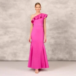 One Shoulder Mermaid Gown With Ruffle Details In Magenta -Cheap Vesta Gleam Store MD1E207883 AA670 Regular Default 9e8672c4 4d3a 4703 8bab 73839e6e4047