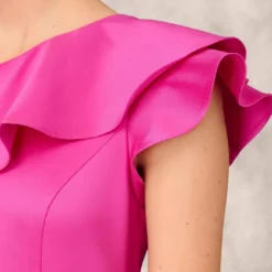 One Shoulder Mermaid Gown With Ruffle Details In Magenta -Cheap Vesta Gleam Store MD1E207883 AA670 Regular Lifestyle