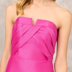 Strapless Mikado Gown With Pleated Bodice In Magenta -Cheap Vesta Gleam Store MD1E208153 AA670 Regular Detail