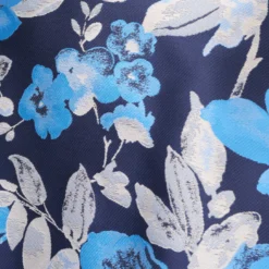 Off The Shoulder Floral Jacquard Gown In Blue Multi -Cheap Vesta Gleam Store MD1E208165 AA461 Regular Alternate