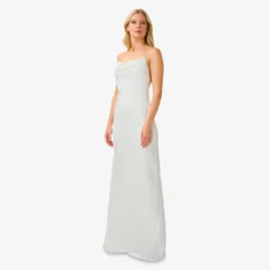 Satin Cowl Slip Gown In Ivory -Cheap Vesta Gleam Store MN1E206744 AC194 Regular Alternate