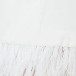 Charmeuse Tuxedo Short Sheath Cocktail Dress With Feather Trim In Ivory -Cheap Vesta Gleam Store MN1E206883 AC194 Regular Detaill