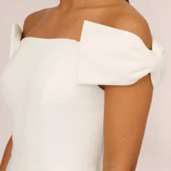 Off-The-Shoulder Jumpsuit With Bows In Ivory -Cheap Vesta Gleam Store MN1E207121 AA194 Regular Detail