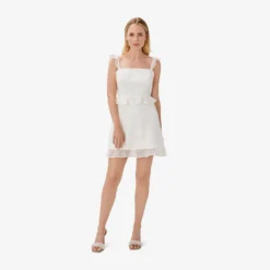 Lace Fit-And-Flare Short Cocktail Dress In Ivory -Cheap Vesta Gleam Store MN1E207148 AC194 Regular Alternate