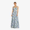 Floral-Printed Crepe Maxi Dress In Blue Multi