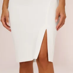 One Shoulder Crepe Dress With Cutout Neckline In Ivory -Cheap Vesta Gleam Store MN1E208139 AA194 Regular Lifestyle