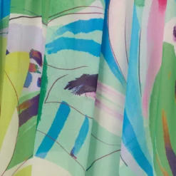 Tropical Printed Chiffon Dress With Wrap Details In Green Multi -Cheap Vesta Gleam Store MN1E208149 AA390 Regular Alternate