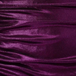 Metallic Knit Long Sleeve Asymmetrical Dress With Ruched Details In Wild Orchid -Cheap Vesta Gleam Store MN1E208390 AD510 Regular Alternate