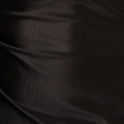 One Shoulder Satin Midi Dress With Three-Quarter Sleeve In Black -Cheap Vesta Gleam Store MN1E208394 AA002 Regular Alternate