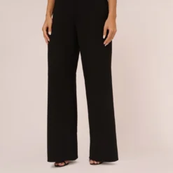 Knit Crepe Wide Leg Jumpsuit With Cutout Accent In Black -Cheap Vesta Gleam Store MN1E208527 AA002 Regular Lifestyle