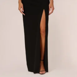 Stretch Crepe Off The Shoulder Gown With Sequin Bows In Black -Cheap Vesta Gleam Store MN1E208598 AA002 Regular Lifestyle 0e21d8d9 bd89 4fe5 b872 0671bb92d863